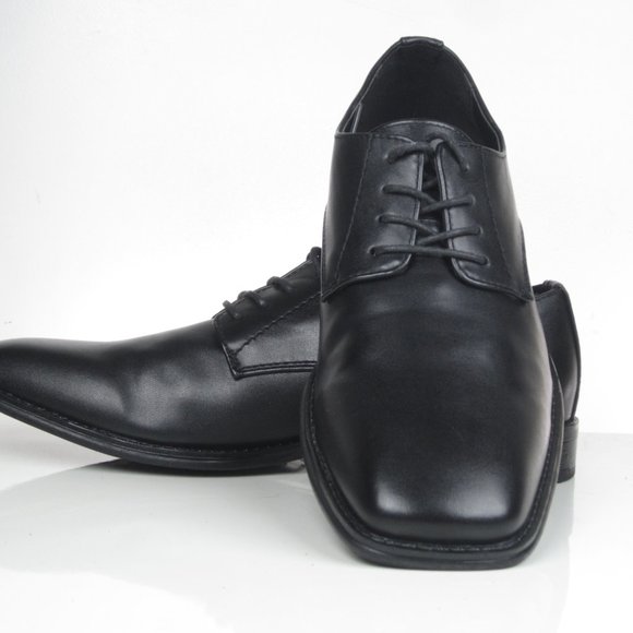Alfani Rye Oxford lace-up dress shoes black leathe main image 5